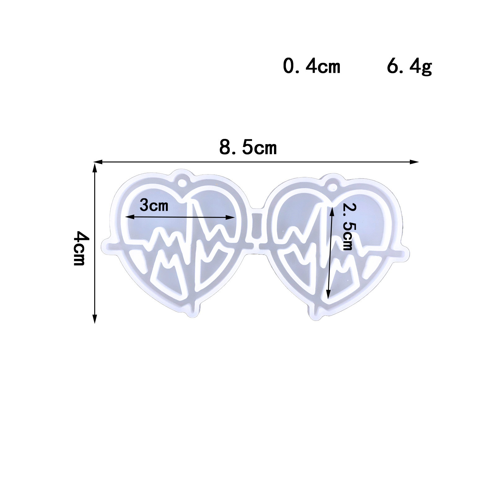 Assorted Drop Earring Silicone Mold - Symbols
