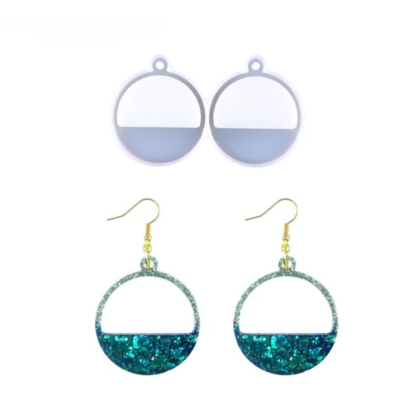 Assorted Drop Earring Silicone Mold - Symbols