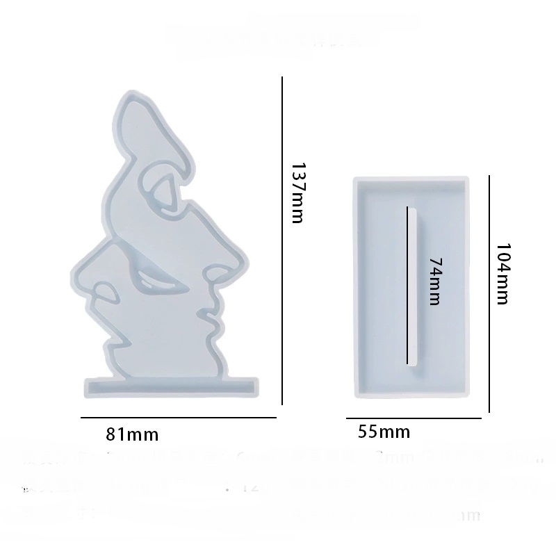 Freestanding Love Word Frame Silicone Mold