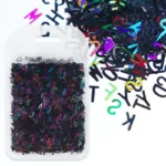 Laser English letter sequins