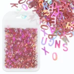 Laser English letter sequins