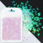 Laser English letter sequins