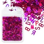 Laser English letter sequins