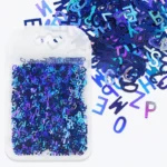 Laser English letter sequins