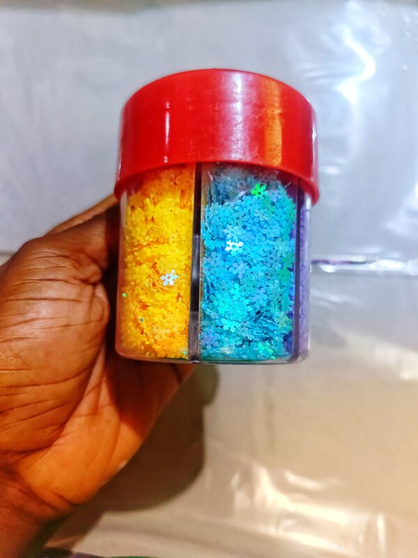 6 Color Grid Glitter Bottle