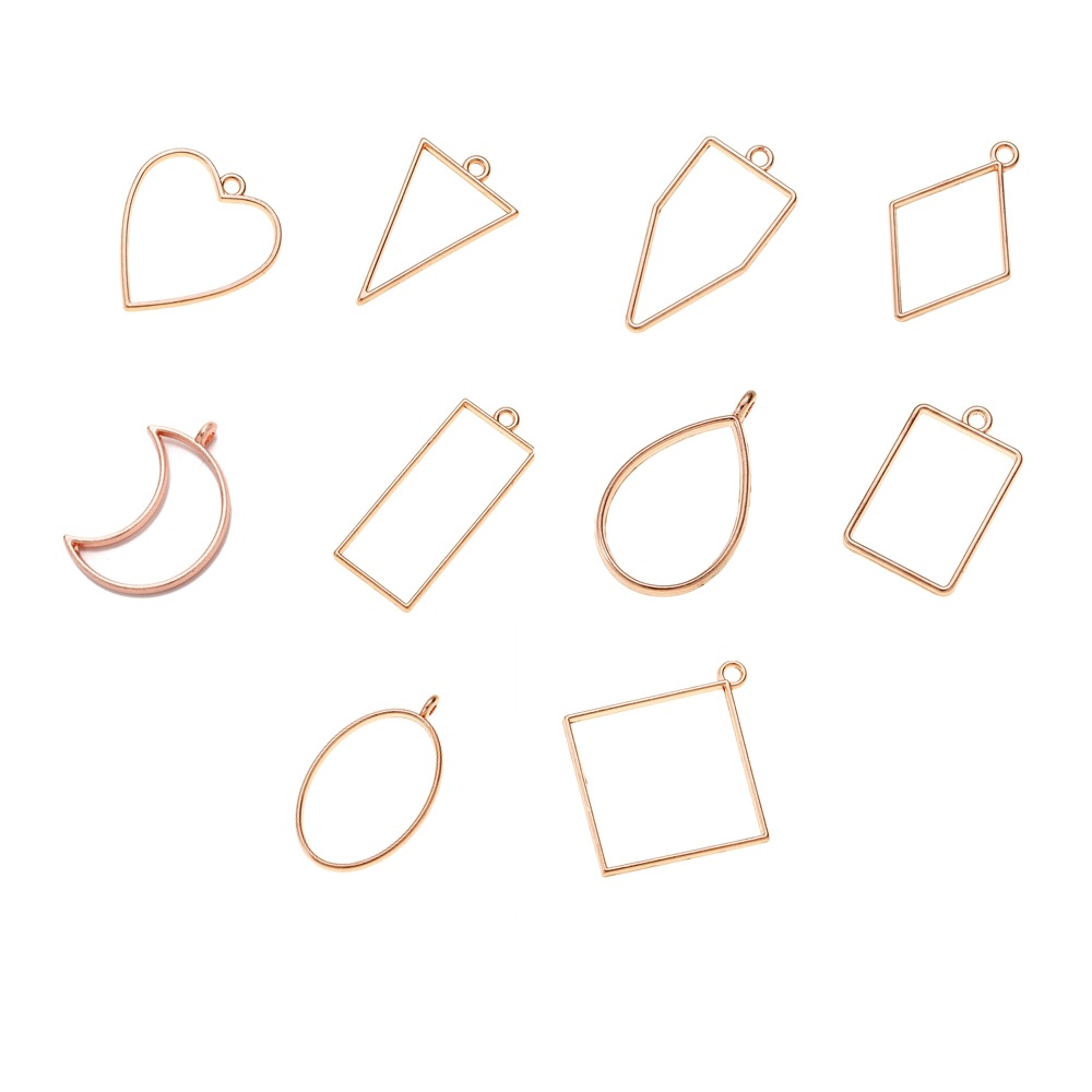 Open Bezel Pendant Frame Set - Assorted Shapes