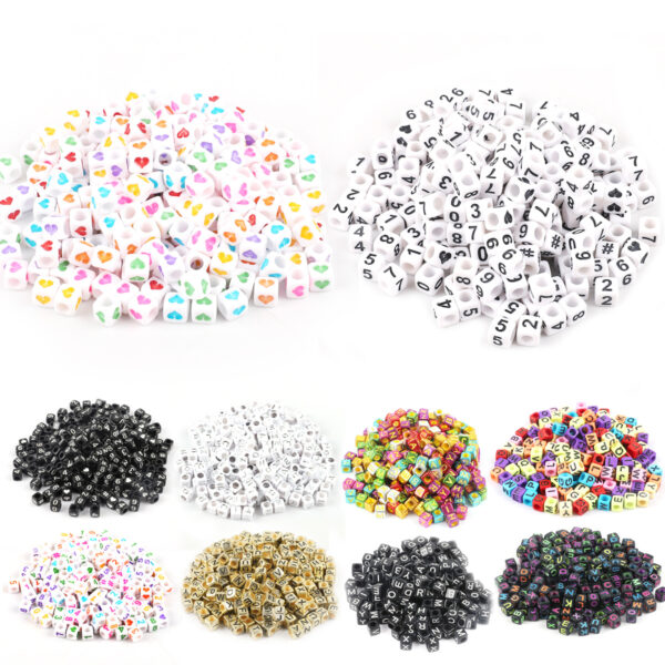 Acrylic Alphabet Beads for Custom Text Decoration(100 pcs)