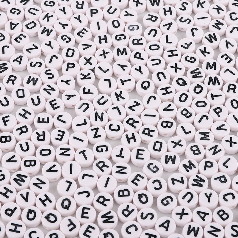 Acrylic Alphabet Beads for Custom Text Decoration(100 pcs)