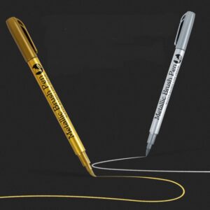 Metallic Calligraphy Brush for Decorative Lettering