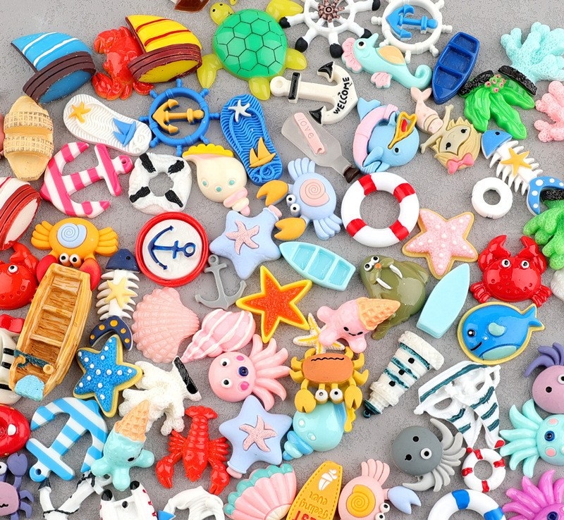 Assorted Decorative Charms for Creative Designs (Random Mix)