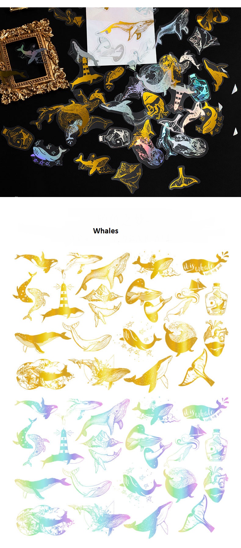 Laser Finish Decorative Stickers for Craft and Custom Design