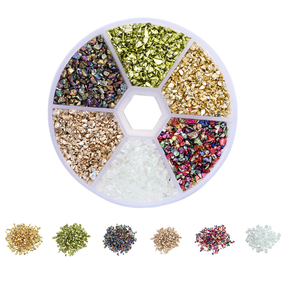 Crushed Glass Gravel Box for Decorative Texture Effects