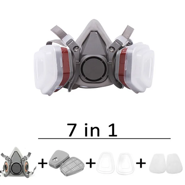 6200 Industrial Half Face Mask Set - Respirator (with Goggles option)