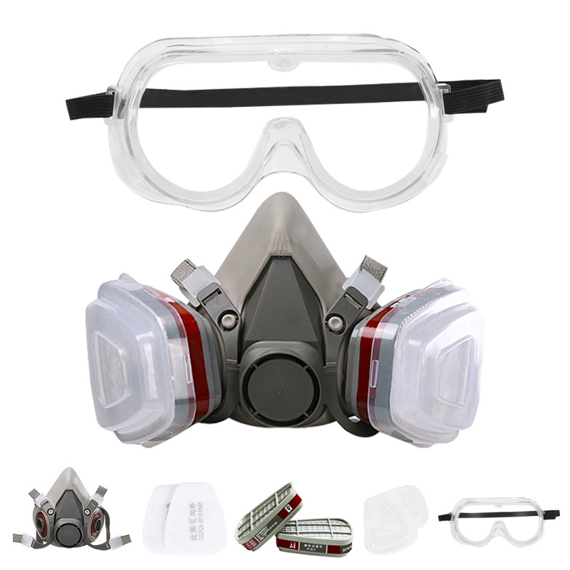 6200 Industrial Half Face Mask Set - Respirator (with Goggles option)