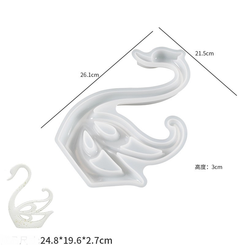 Elegant Swan Figurine Silicone Mold - Wedding Decor