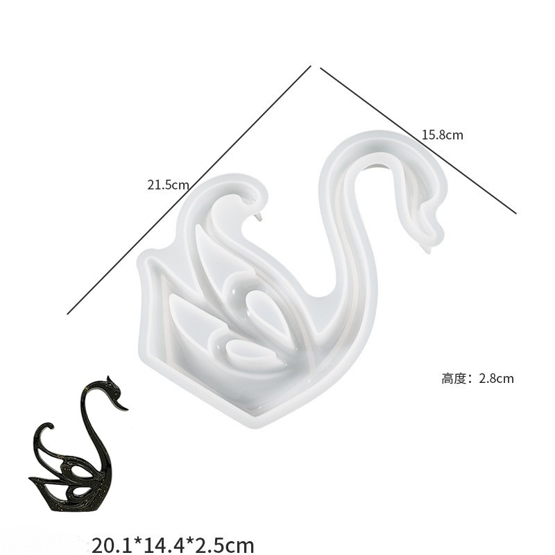 Elegant Swan Figurine Silicone Mold - Wedding Decor