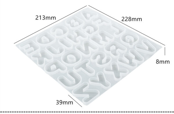Whimsical Curvy Font Alphabet Silicone Mold