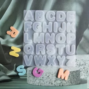 Whimsical Curvy Font Alphabet Silicone Mold
