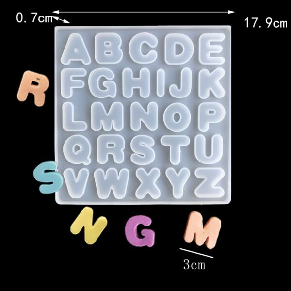 Whimsical Curvy Font Alphabet Silicone Mold