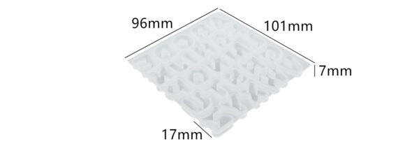 Whimsical Curvy Font Alphabet Silicone Mold