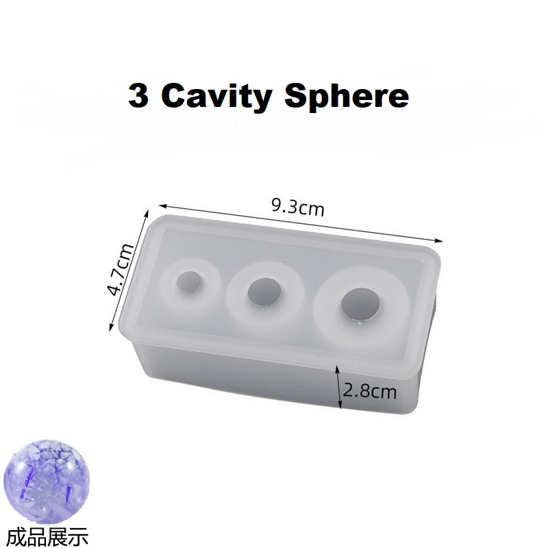 Hollow Sphere, Oval Pendant Silicone Mold - Shaker