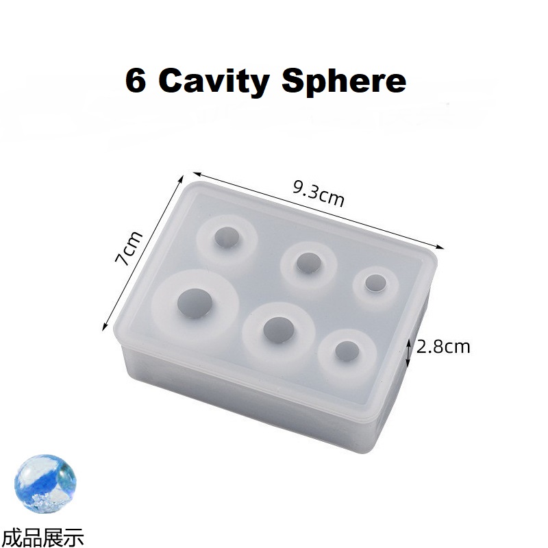 Hollow Sphere, Oval Pendant Silicone Mold - Shaker