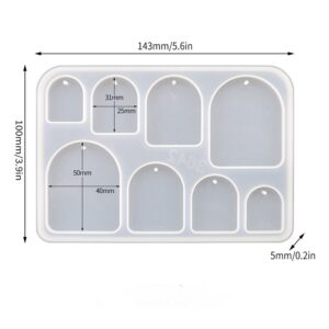 8-Pair Multi-Shape Earring Silicone Mold