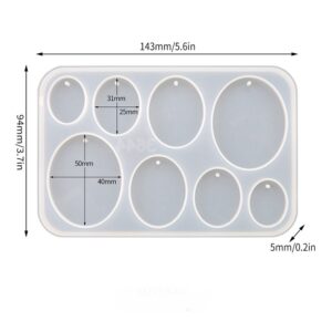 8-Pair Multi-Shape Earring Silicone Mold