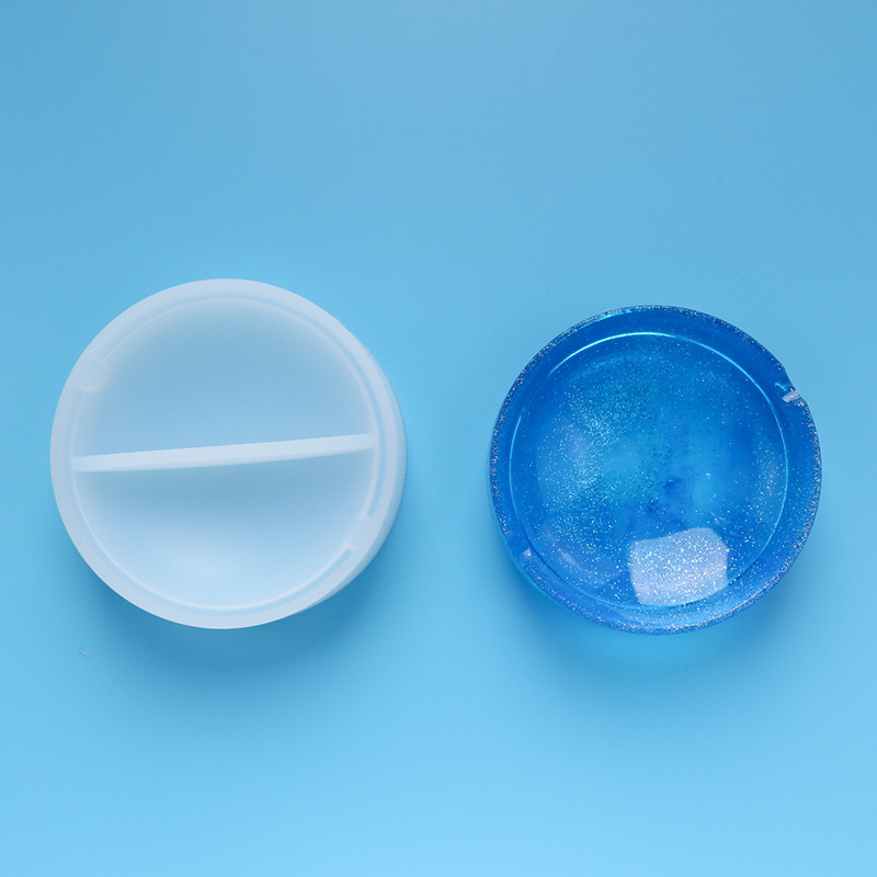 Dual-Shape Ashtray Silicone Mold Set - Basic Shapes