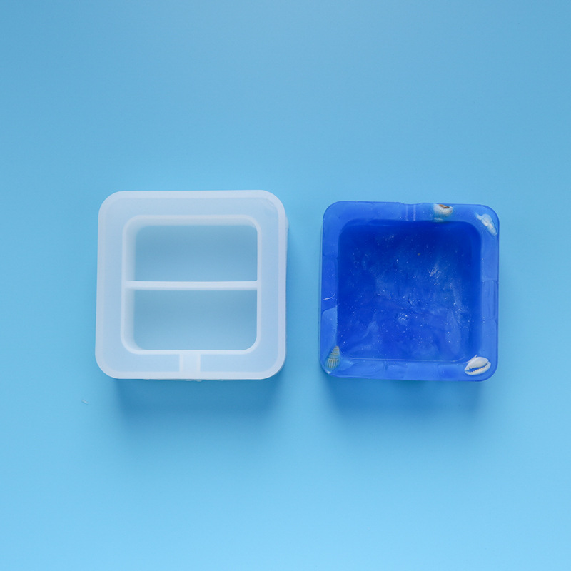 Dual-Shape Ashtray Silicone Mold Set - Basic Shapes