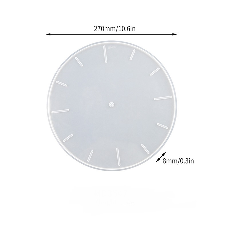 Lined Texture Wall Clock Silicone Mold - Modern
