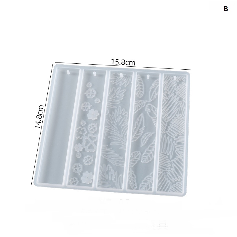 Embossed Pattern Bookmark Silicone Mold