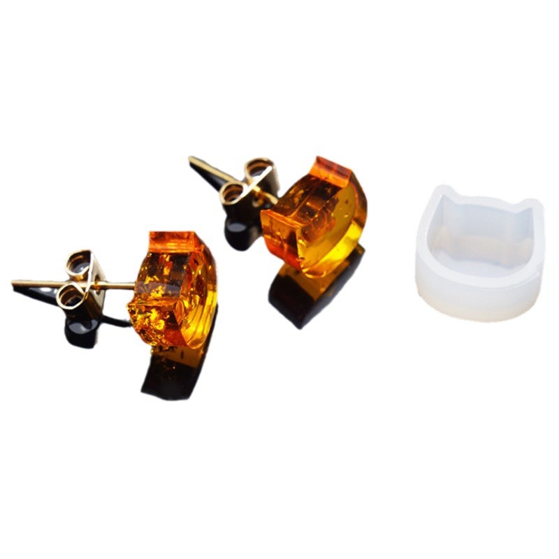 Fun Shape Mini Stud Earring Silicone Mold Pair