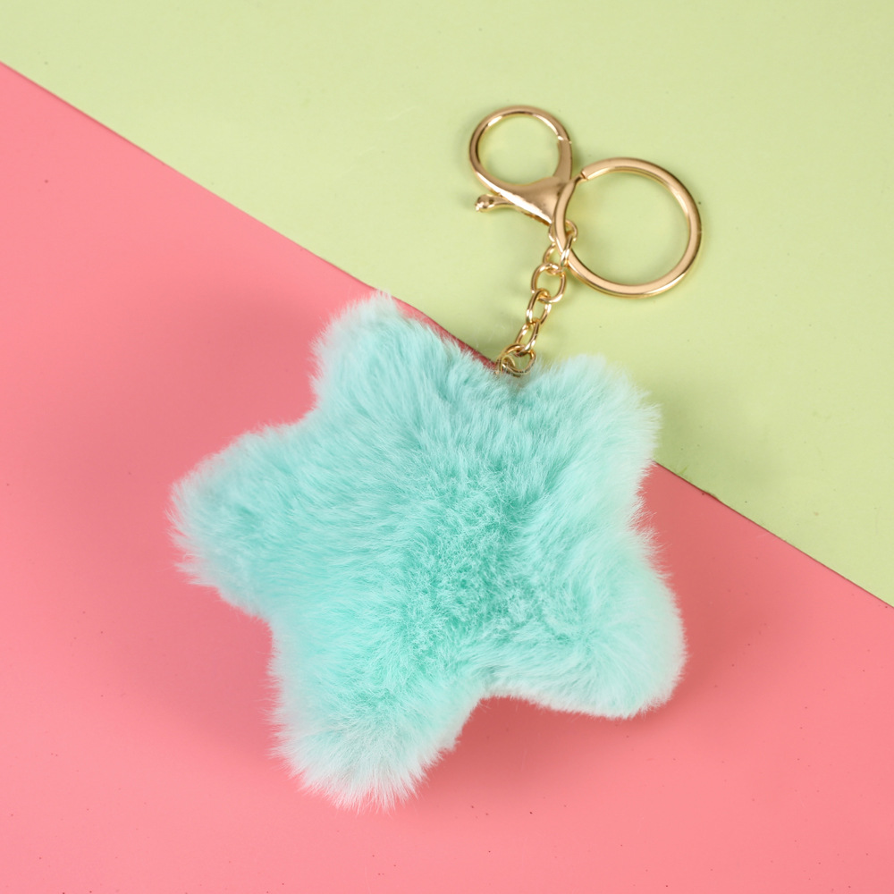 Star Shaped Pompom (keychain extension not included)