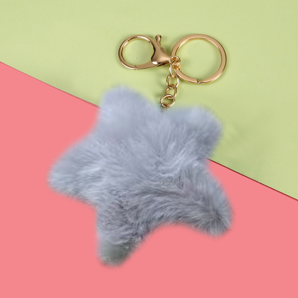 Star Shaped Pompom (keychain extension not included)