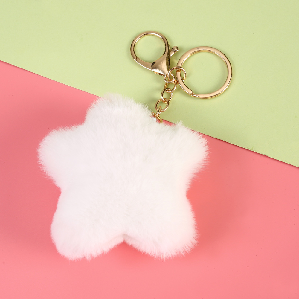 Star Shaped Pompom (keychain extension not included)