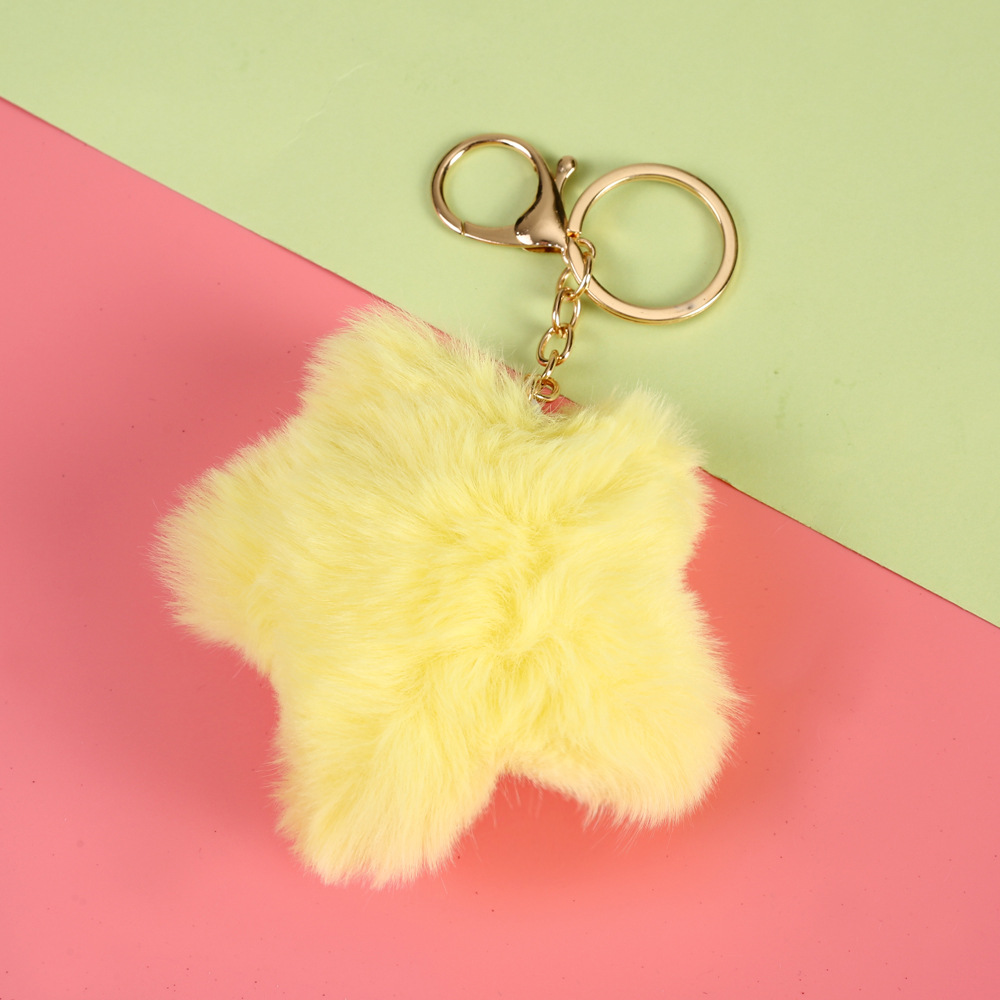 Star Shaped Pompom (keychain extension not included)