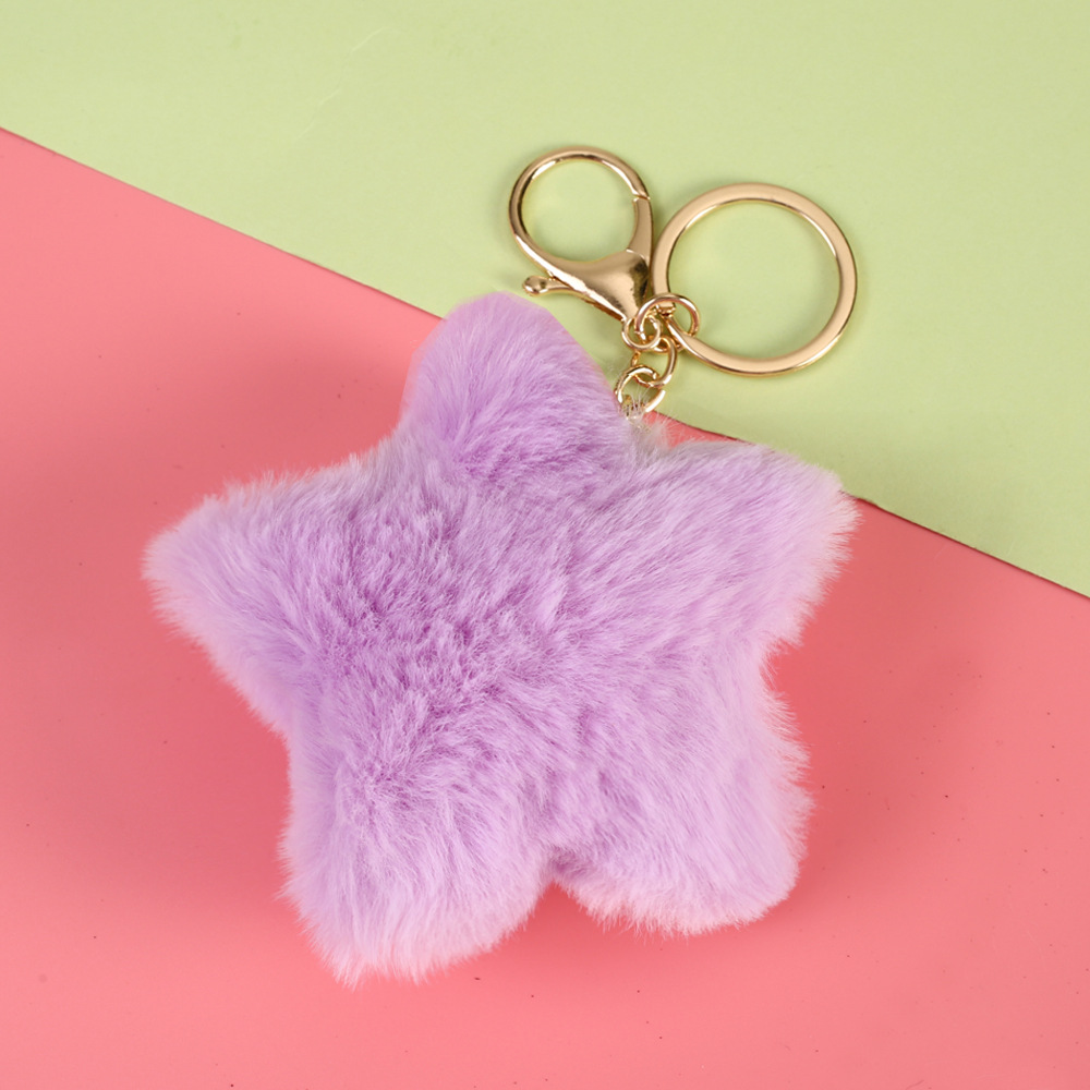 Star Shaped Pompom (keychain extension not included)