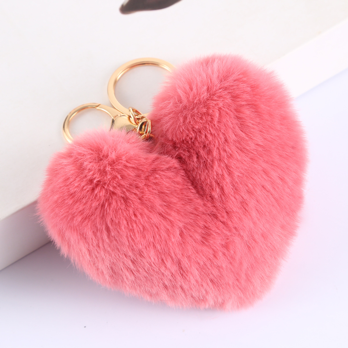 Heart Shaped Pompom (Keychain not included)