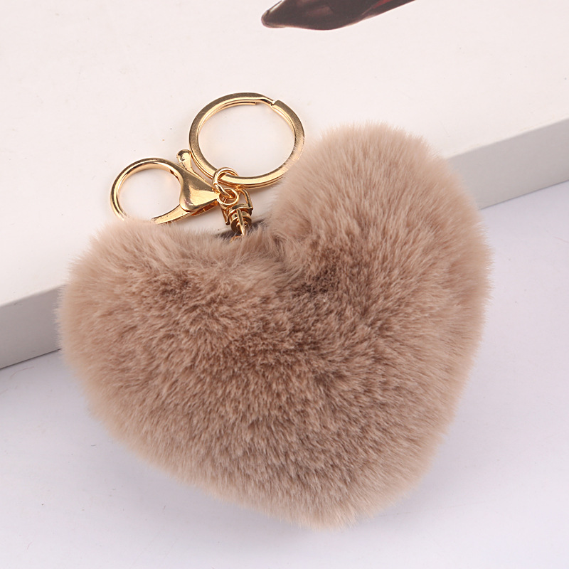 Heart Shaped Pompom (Keychain not included)