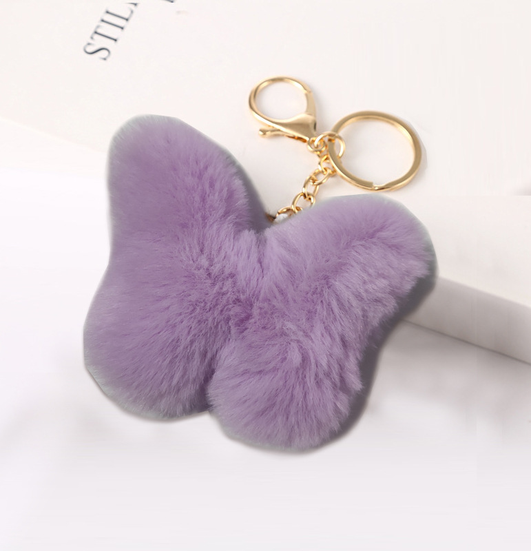 2 Color Heart Pompom(with Keychain)