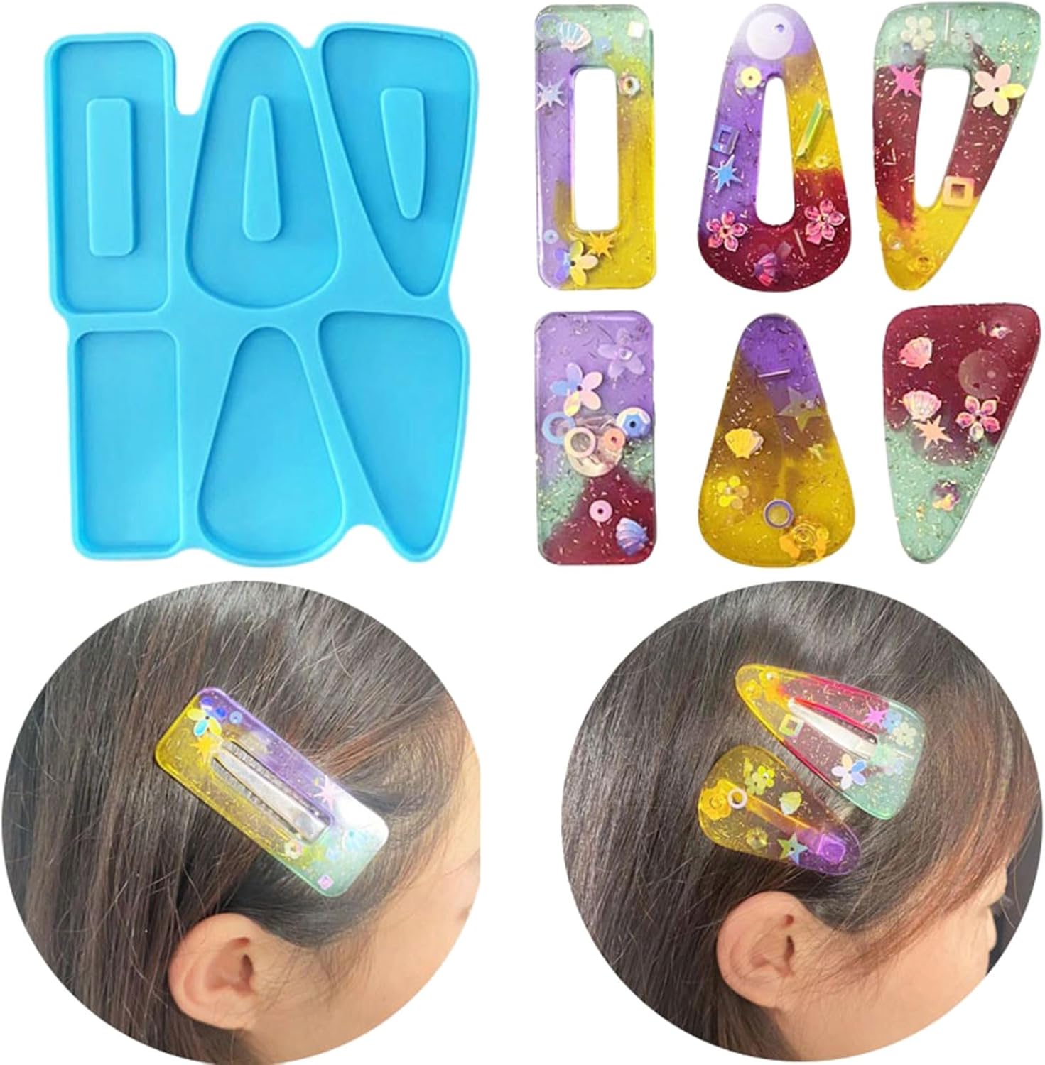 Wavy Design Mix Hair Clip Barrettes