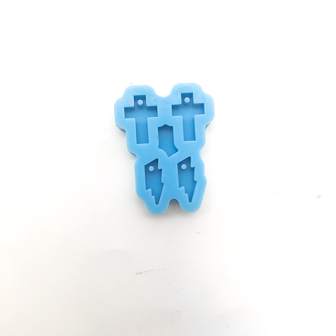 Mixed shapes mini pendant stud