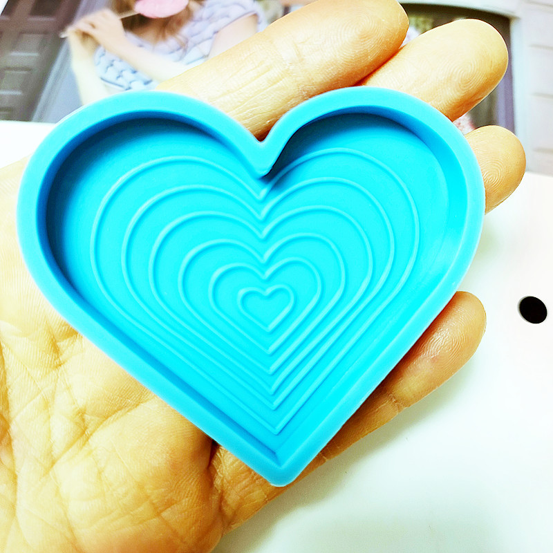 Heart set Keychain Pendant mold