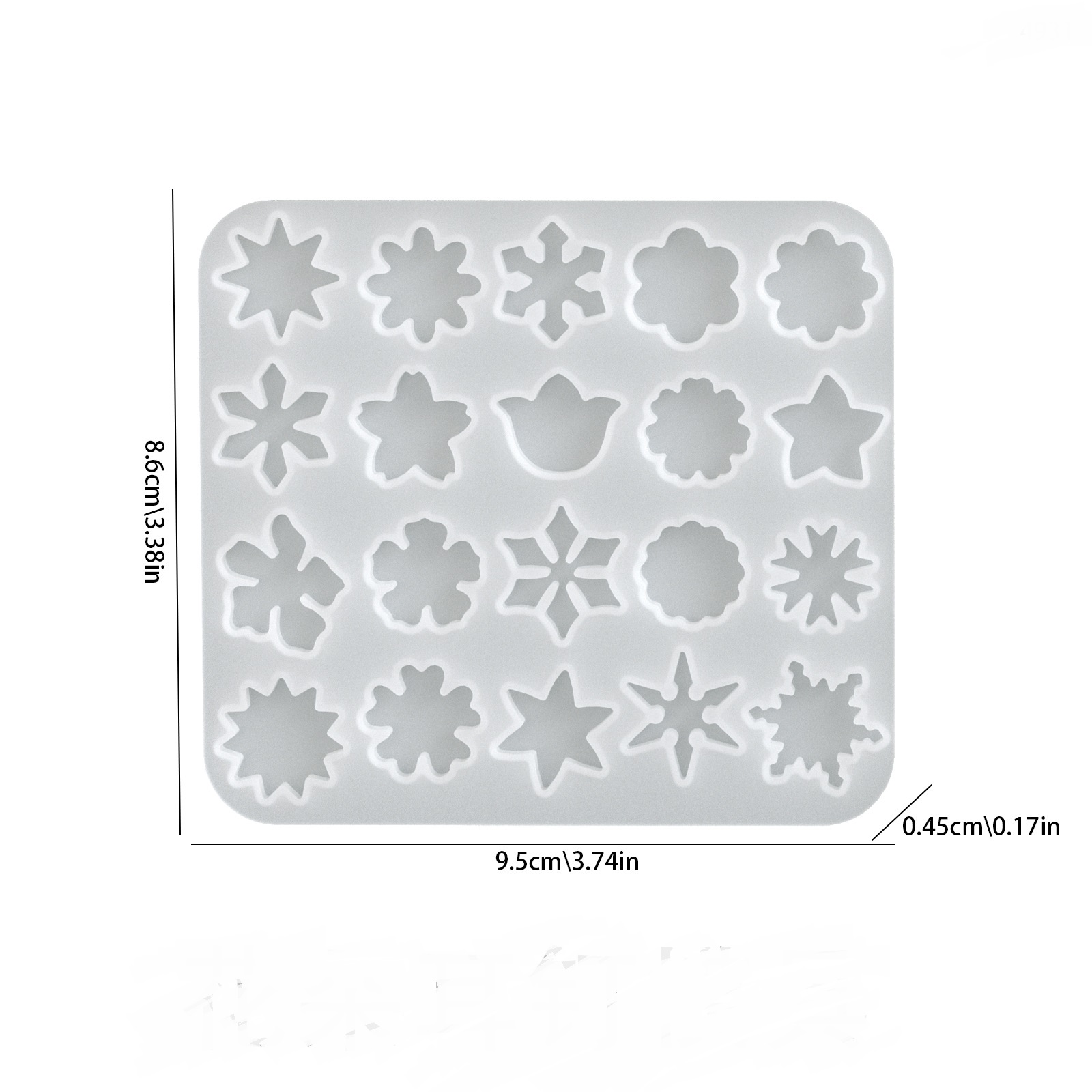 Mixed Geometric Flower Stud Earring Set