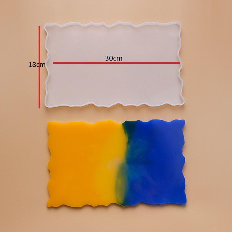 Rectangular Irregular Edge Tray Silicone Mold