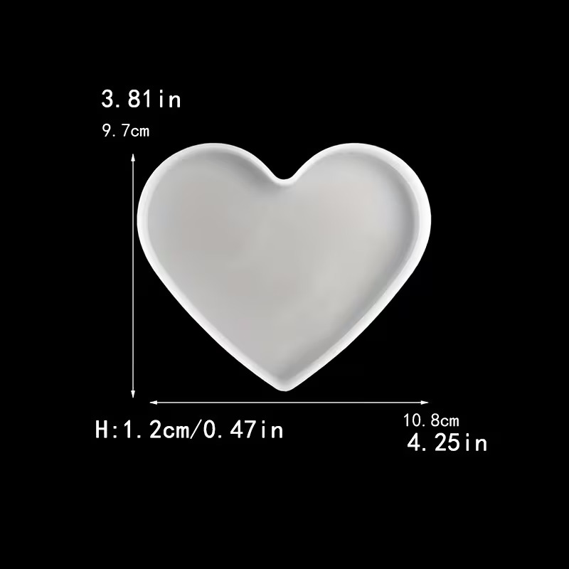 Small Large Round Rectangular Square Heart-Shaped Coaster Tray