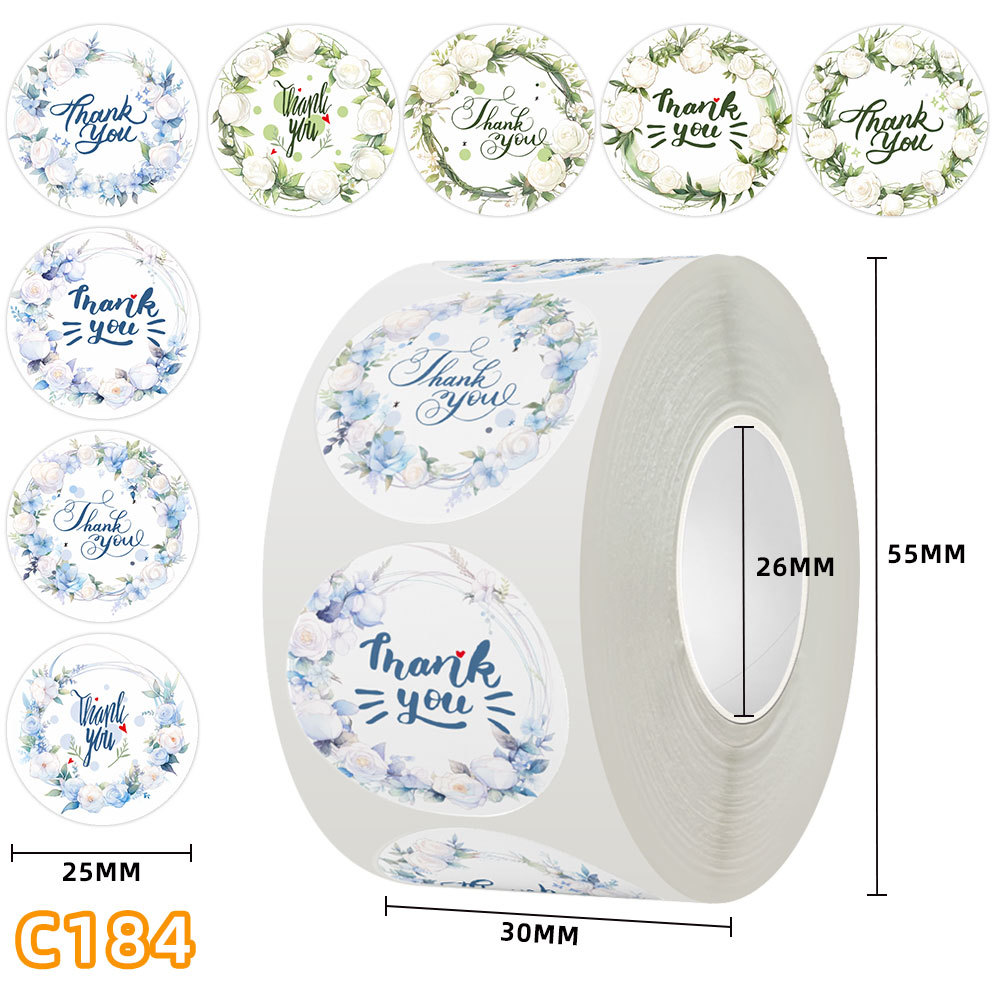 Decorative Thank You Sticker