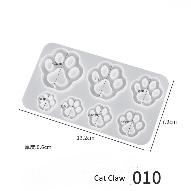 Geometry Star Moon Cat Paw Earring Mold