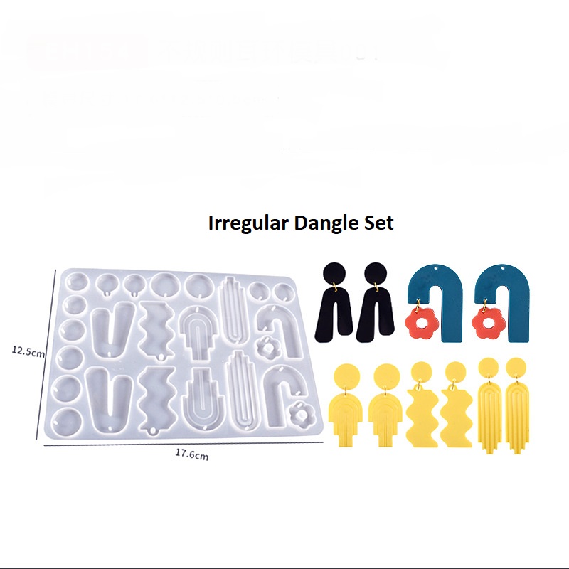 Irregular Earring and Pendant Set